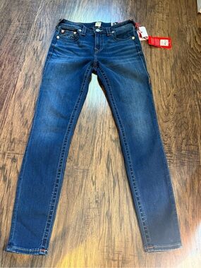 True Religion NWT Jennie Curvy Mid Rise Skinny Jeans Dreamcatcher Wash 29 x 29